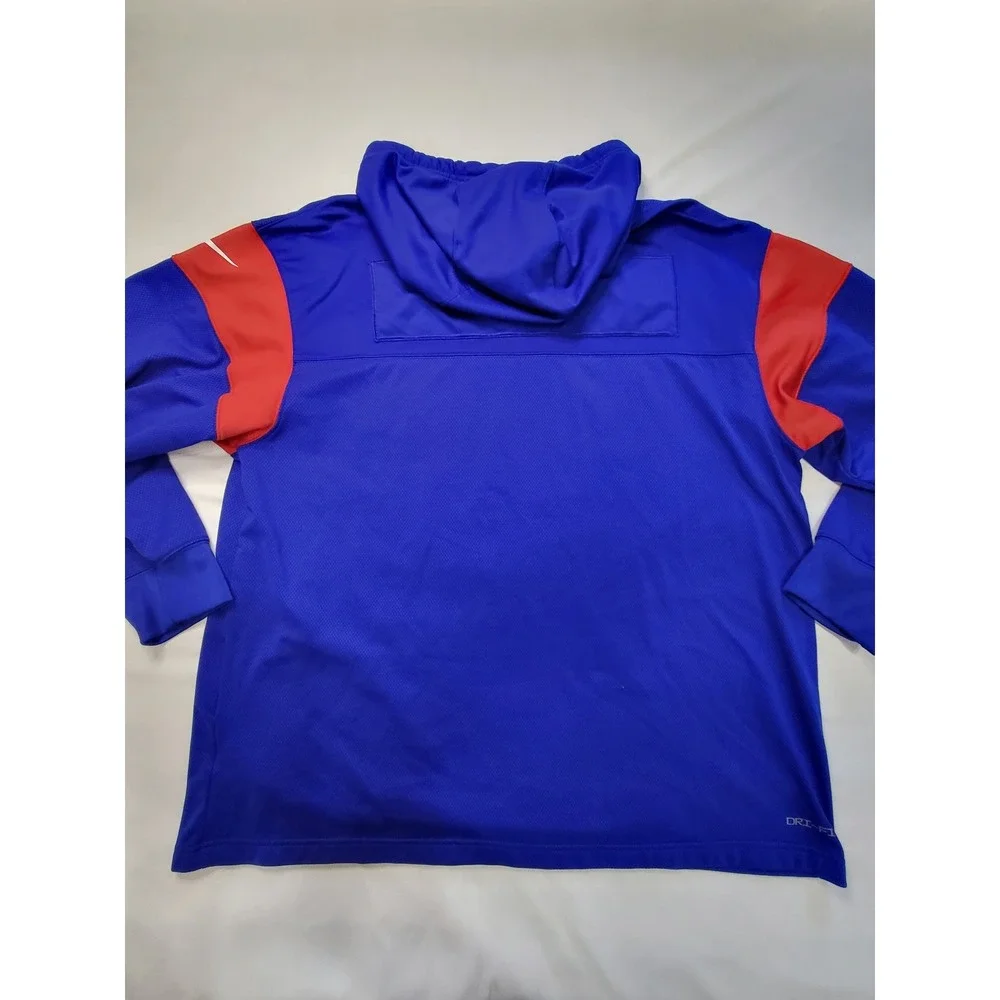 Nike NFL New York Giants Hoodie Mens XL Blue Red Dri-FIT On-Field Sweatshirt